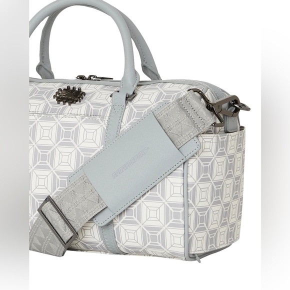 SPRAYGROUND BAG AI STUNNA CREAM MINI DUFFLE GREY - Picture 2 of 5